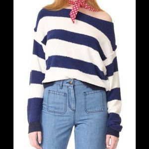 Free people off the shoulder light sweater